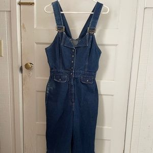 SOB flare leg denim jumpsuit